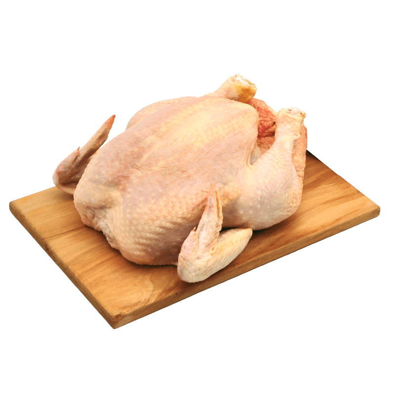 Pollo entero eviscerado con menudos - Congelado